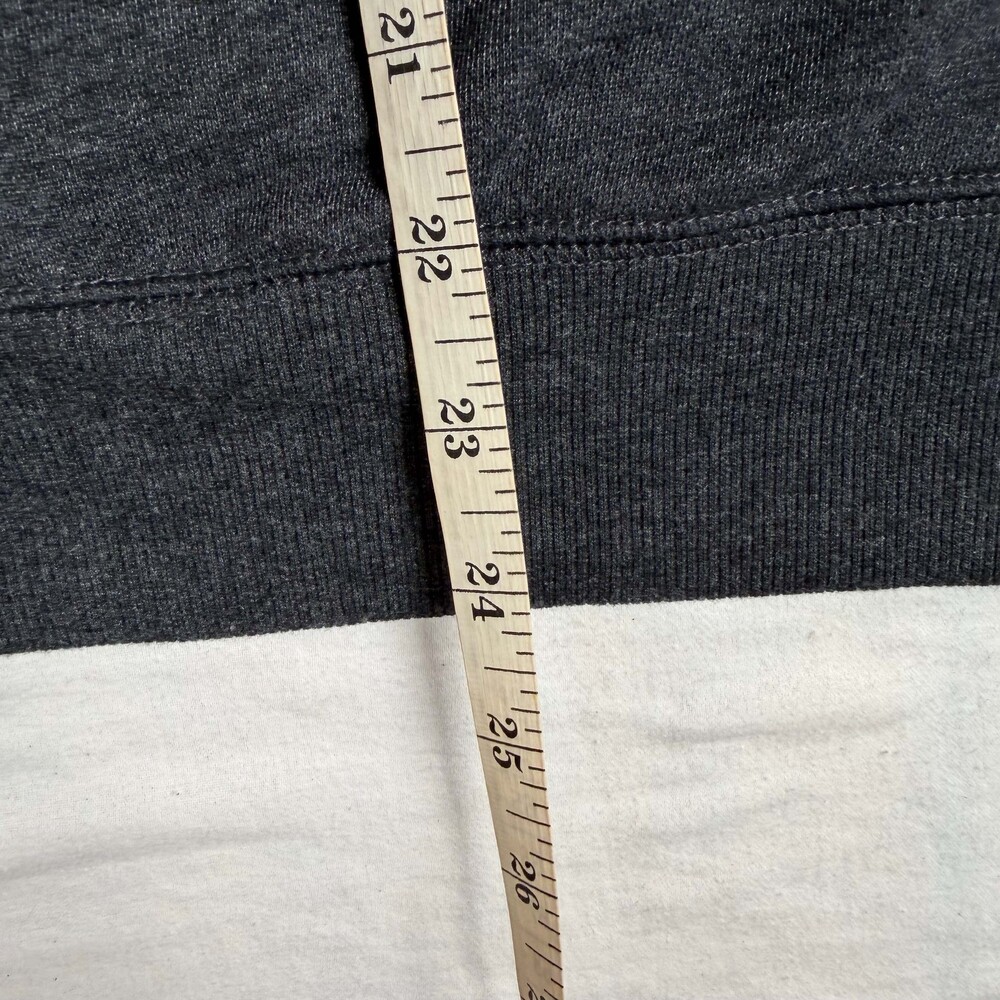 Old Navy Sweatshirt Womens Large Dark Charcoal Gray Lace Up Front Fleece Pullove - Picture 5 of 7
